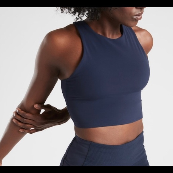 Athleta Tops - Athleta Conscious Crop Navy Blue NWT A-C Medium